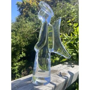 Vintage Crystal Angel With Halo And Wings 25% Crystal Made In Japan 9 Inches EUC